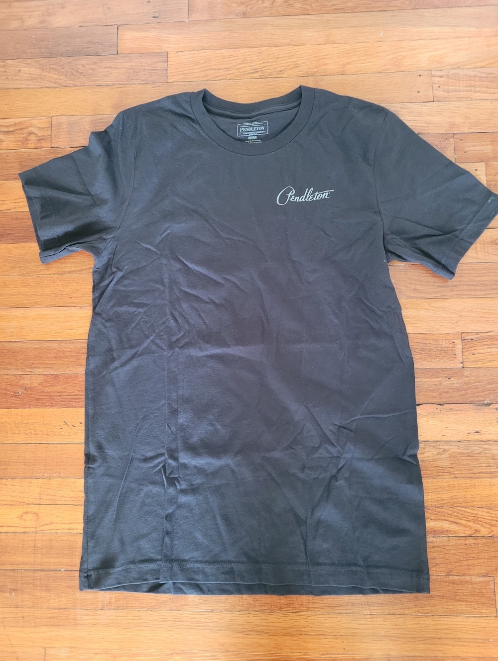 Pendleton Black Short Sleeve Crew Neck Tee with Script Logo